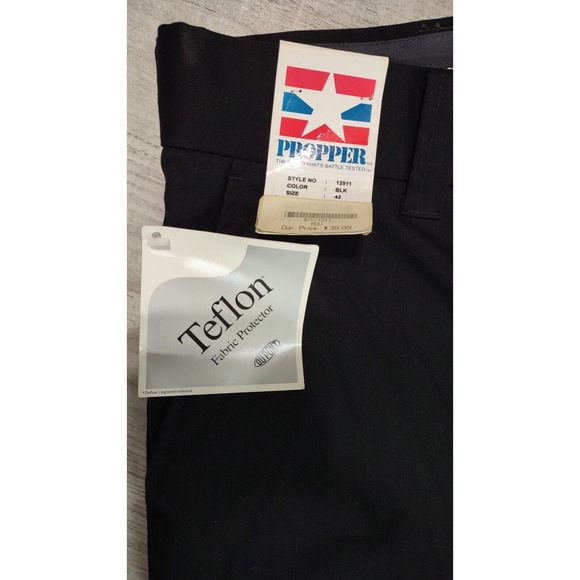 Propper Men's Heavyweight Black Cargo Tactical Pants‎ Teflon Fabric Protector 42 - Picture 1 of 7